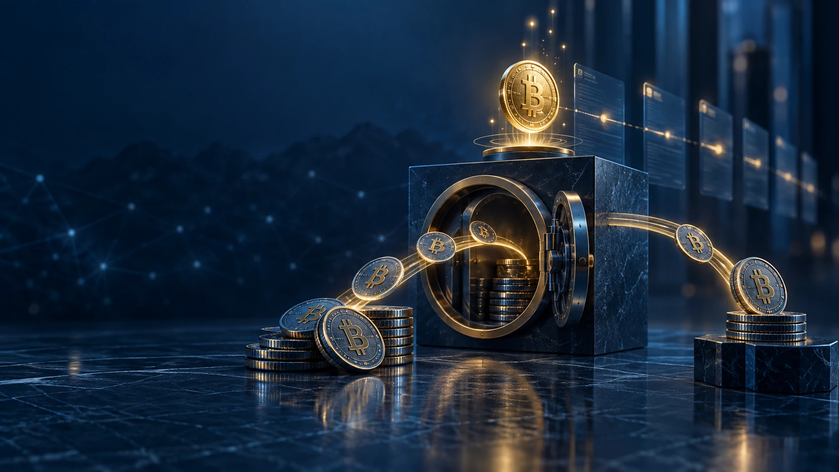 Bitcoin-Motiv zum Thema Krypto-Lending